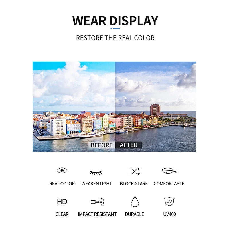 Men Women Polarized Sunglasses Wear Over Myopia Prescription Glasses Vintage Outdoor Travel Night Vision Driving Goggles