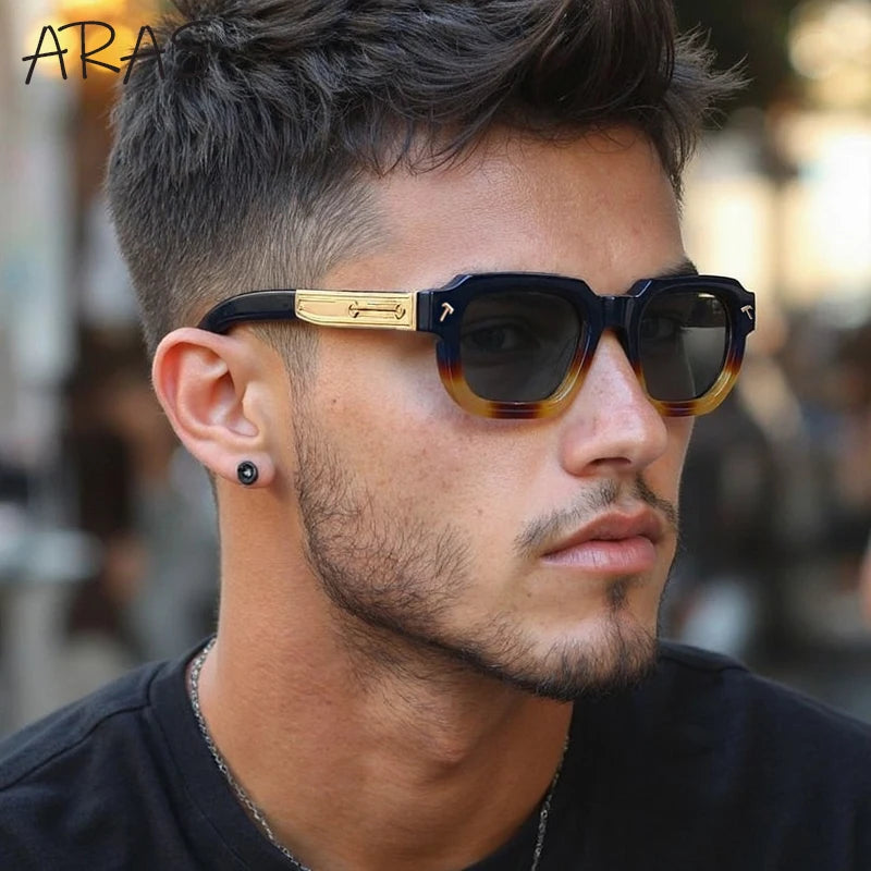 Polarized Square Sunglasses Men 2025 Luxury Brand Vintage Rectangle Sun Glasses Classic Driving Eyewear For Male UV400 Shades