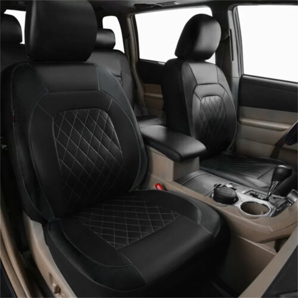 Universal Car Seat Cover PU Leather Car Seat Cushion Full Surround Protective Pad Fits Car Suv Pickup Truck Seat Accessories