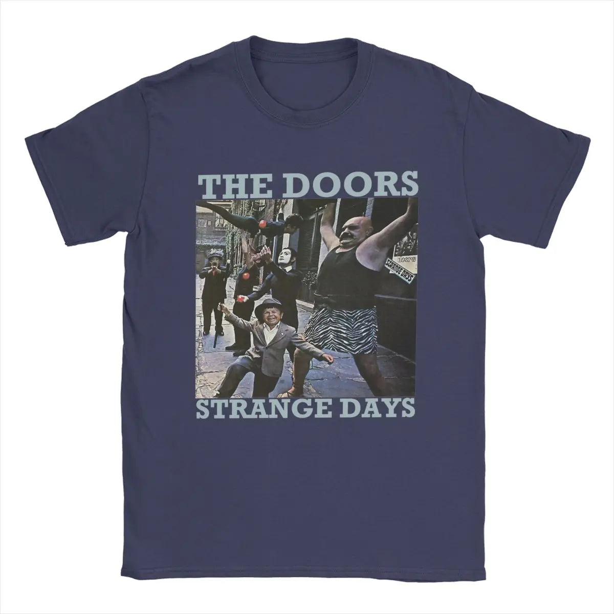 THE Doors Strange Days Men T Shirts Vintage Tee Shirt Short Sleeve Round Collar T-Shirt Cotton New Arrival Clothing