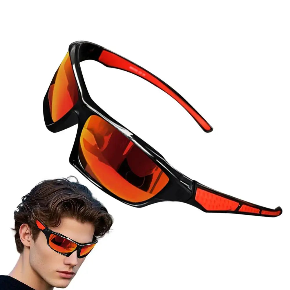 Polarized Sunglasses Men Comprehensive Protection Sun Glasses Comfortable Lightweight Frame Sport Eyeglasses for Driving Fishing