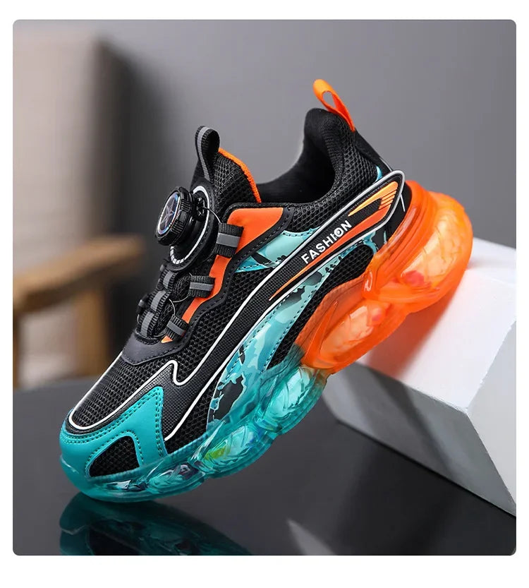 New Summer Children Sneakers Breathable 5-16Years Boys' Running Shoes New Swivel Buckle Kids Sport Shoes Outdoor Casual Trainers