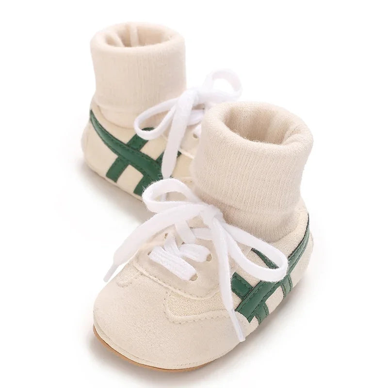 Spring and Autumn Baby Shoes for Boys and Girls 0-1 Years Old Shoes and Socks Do Not Drop Soft Bottom Anti Slip Sneakers 6-12M