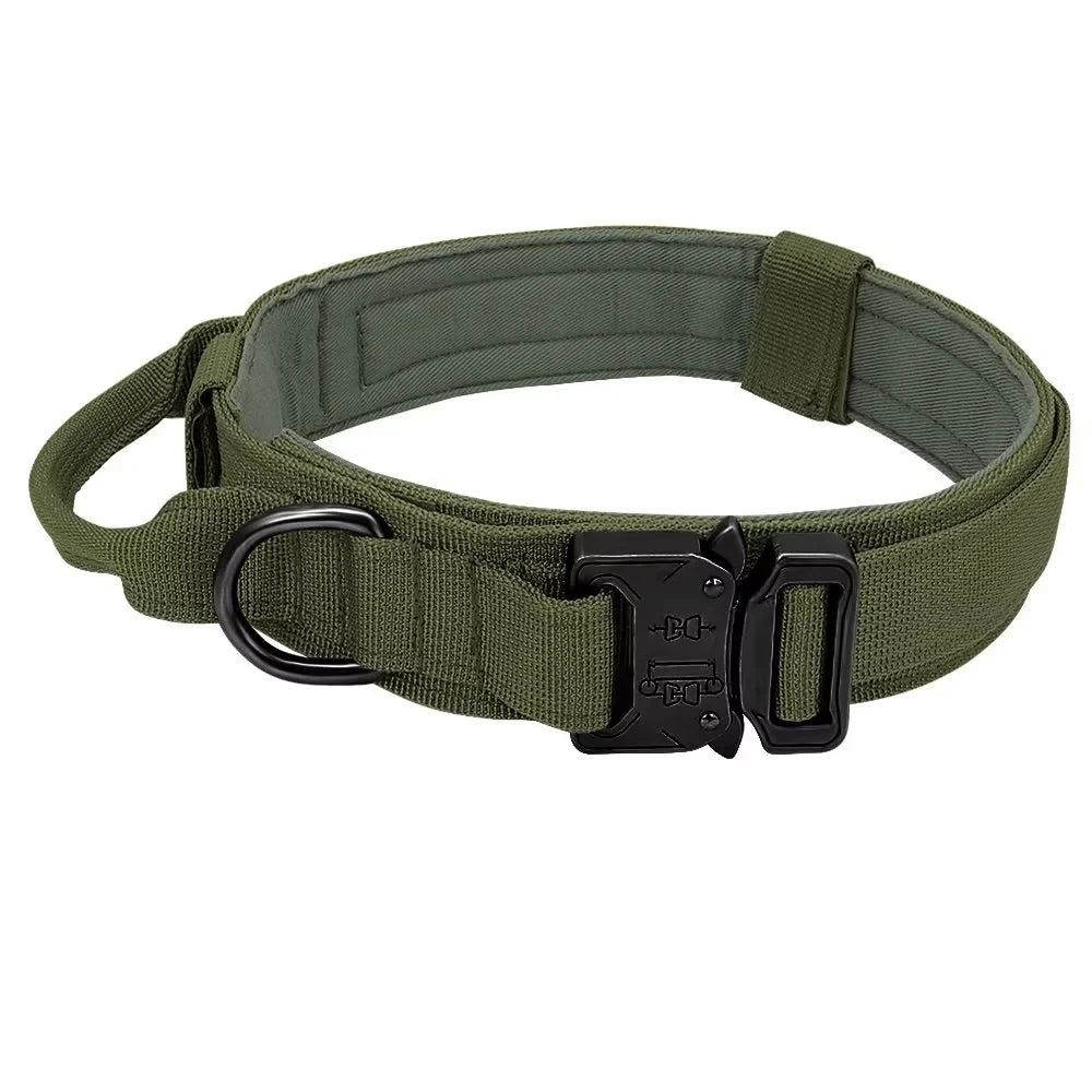 Tactical Police Dog Collar Military Adjustable Duarable Nylon German Shepard For Medium Large Walking Training Pet Accessories
