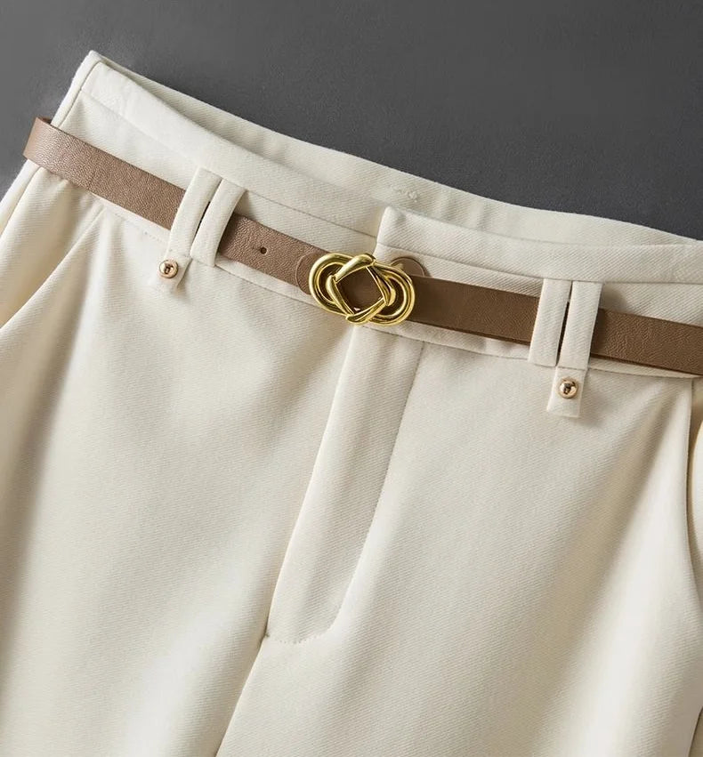 Women's Pants Work Dress Office Tailoring Fluid Female Trousers Wide Leg Straight New in Clothing G Aesthetic Trends 2025 Slacks