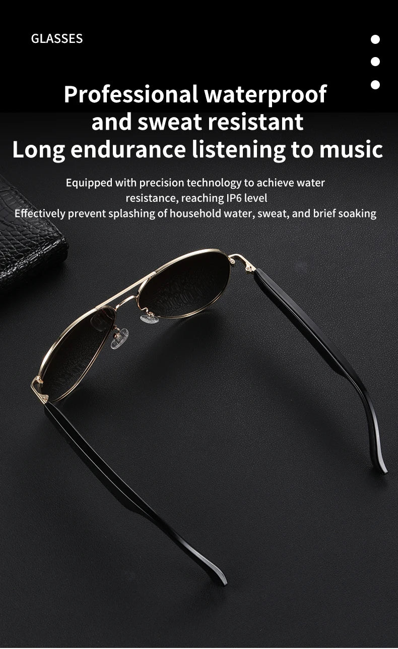 Smart Sunglasses Bluetooth glasses,Wireless HD UV Protective Lens Eyewear Waterproof Speaker,listen to songs, talk sunglasses