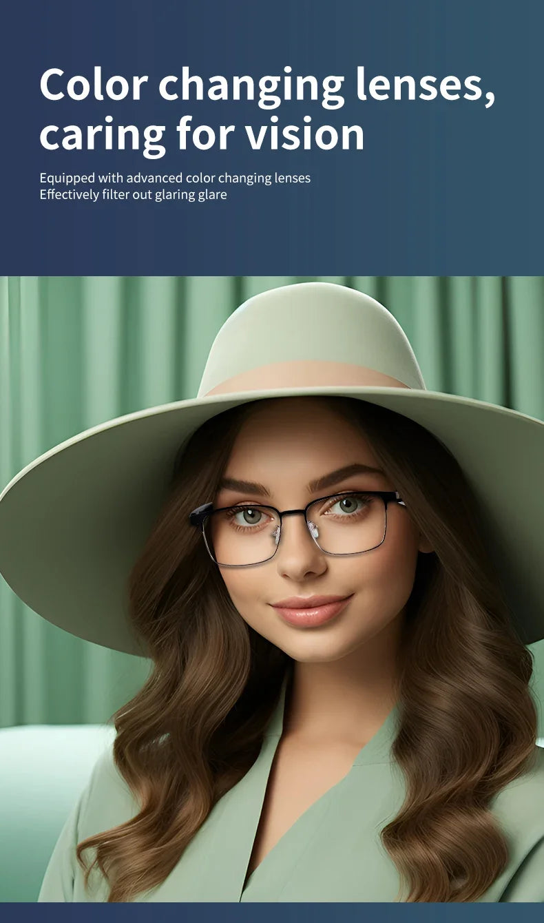 GS06 Upgrade Smart Glasses With Camera Video Recording AI Photo Recognition Bluetooth Call Translation Voice Assistant Glasses