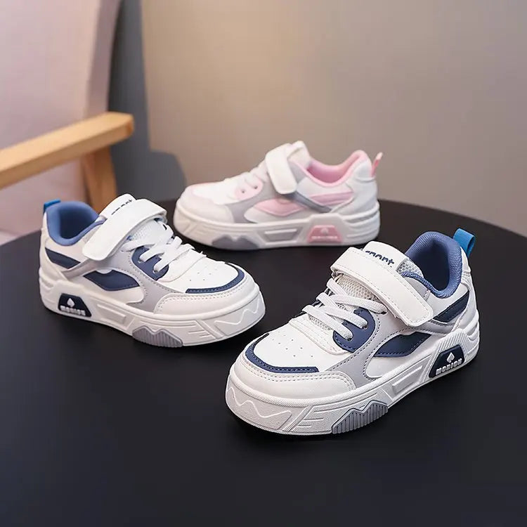 Tenis Sneakers Kids Spring/Autumn New Boys Girls Sports Shoes Casual Board Shoes Leather Soft Soled Children Small White Shoes