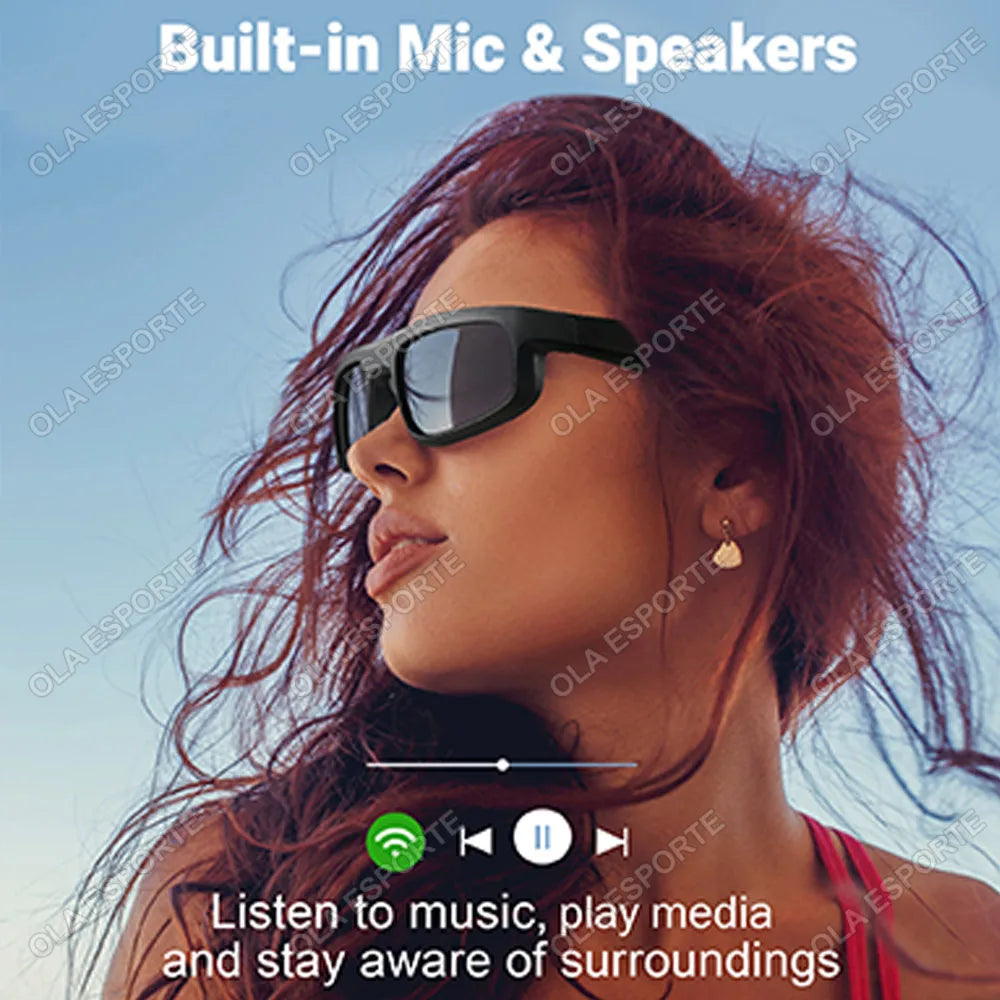 Smart Sunglasses Bluetooth 5.3 Earphone HiFi Stereo Music Wireless Headset Driving HD Mic Call Headphones Smart Glasses 2025 New