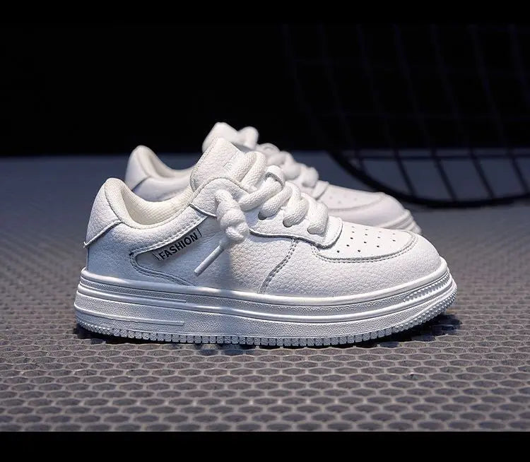 Kids Sports Shoes Mid-top Soft Bottom Students Basketball Shoes Breathable Comfortable 2025 Autumn New Children Running Shoes