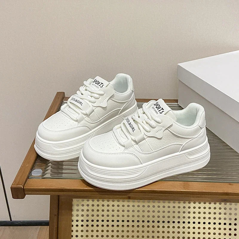 Kids Sports Shoes Fashion Versatile Girls Casual Shoes Soft Bottom 2025 Autumn New Children White Shoes Breathable Non-slip