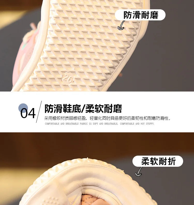 Zapatos 2025 Autumn New Kids Sneaker Simple Versatile Girls' Casual Shoes Comfort Non Slip Child Board Shoes Zapatillas De Mujer