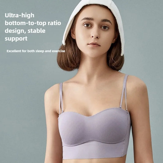 Women's Bra Is Comfortable Without Underwire  with A Concentrated Chest and A Beautiful Back It Is A 1/2 Cup Thin Lingerie