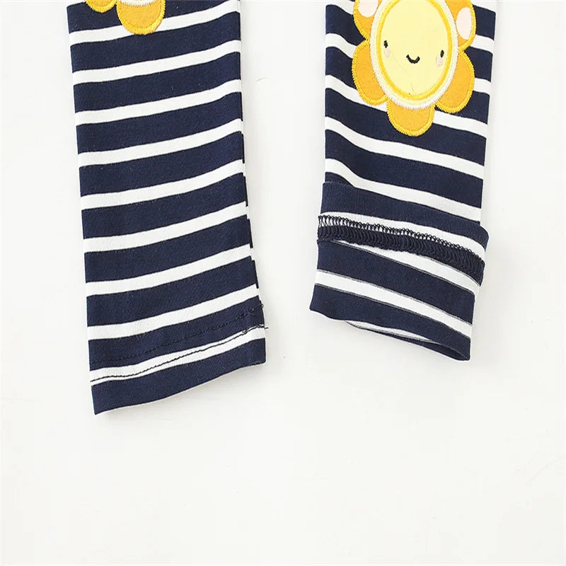 Jumping Meters 2-7T Girls Clothing Sets Kids Suits 2 Pcs  Tops + Leggings Baby Clothes Summer Short Sleeve Kids  Wear Outfits