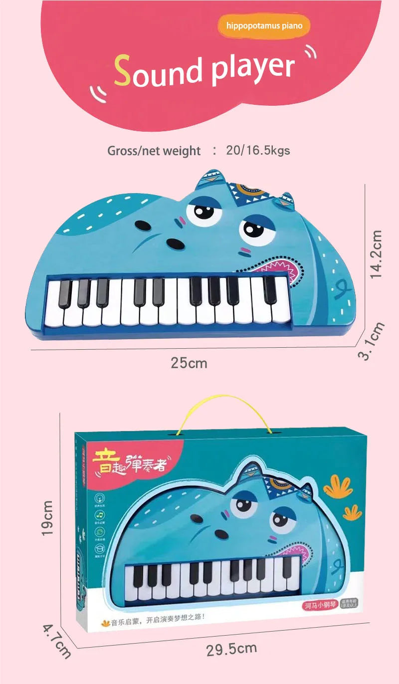 Kids Piano Keyboard Toy Children's Electronic Musical Instrument Multi-Functional Animal Piano Keyboard Early Education Toys