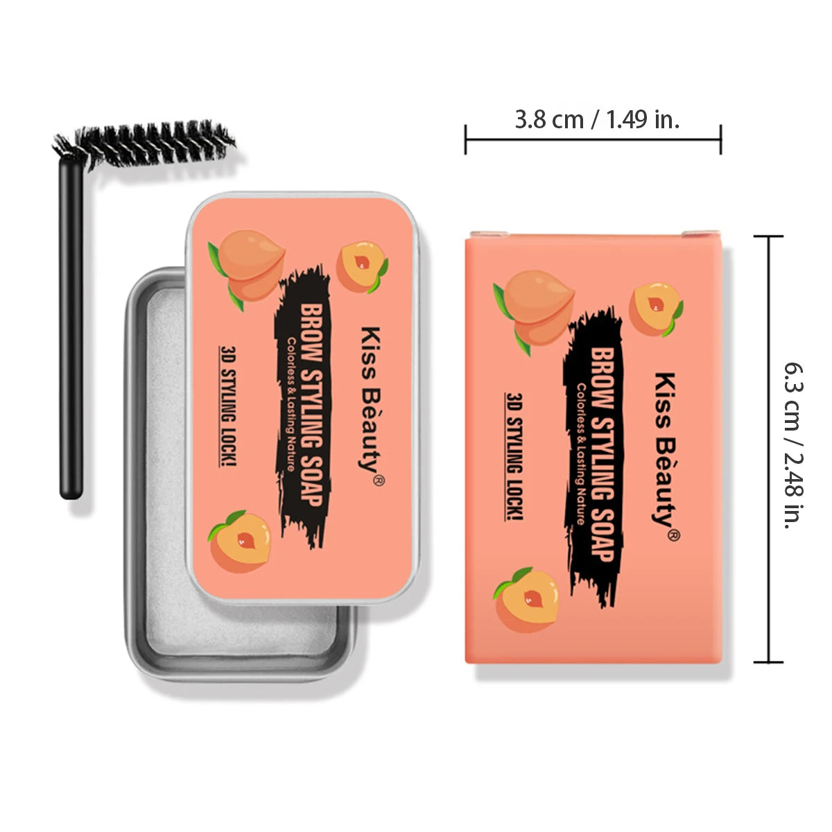 Colorless transparent eyebrow cream styling soap for refreshing and long-lasting natural eyebrow styling with eyebrow brush