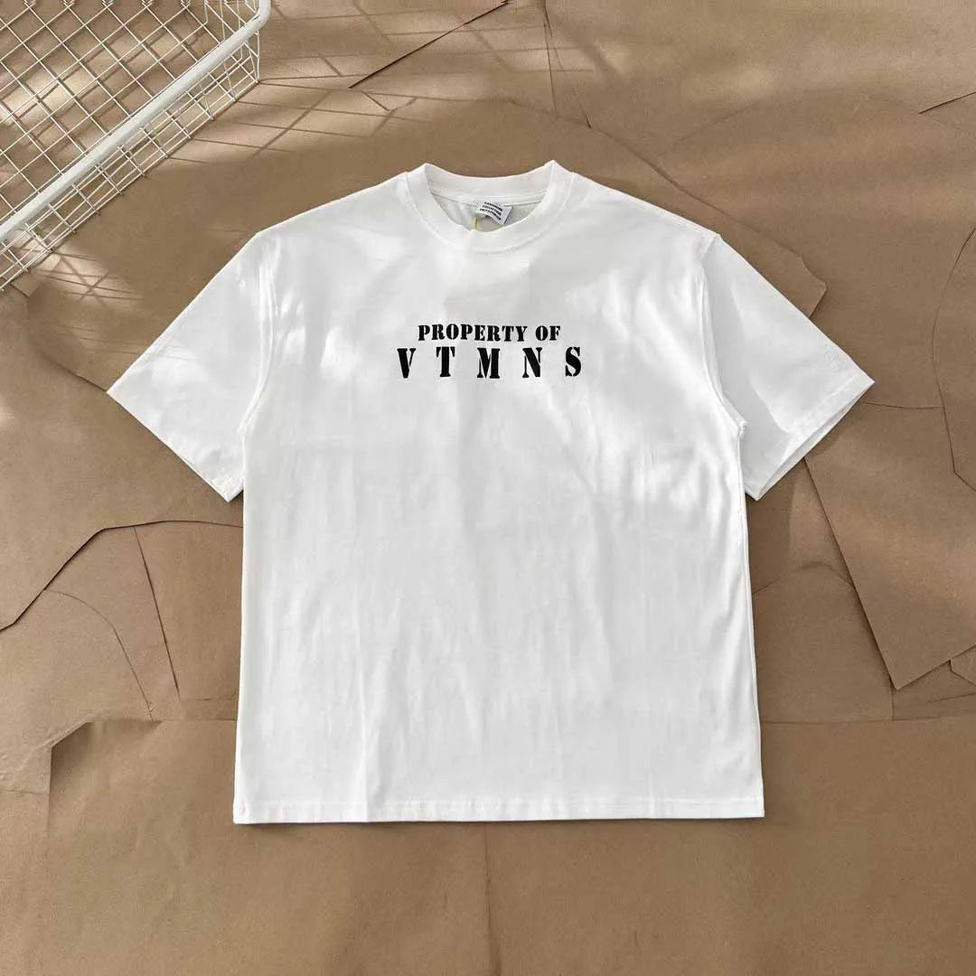 Top Grade LIMITED EDITIONS VT Logo Printed Women Men T shirts Tees Oversized Men Casual Cotton T shirt