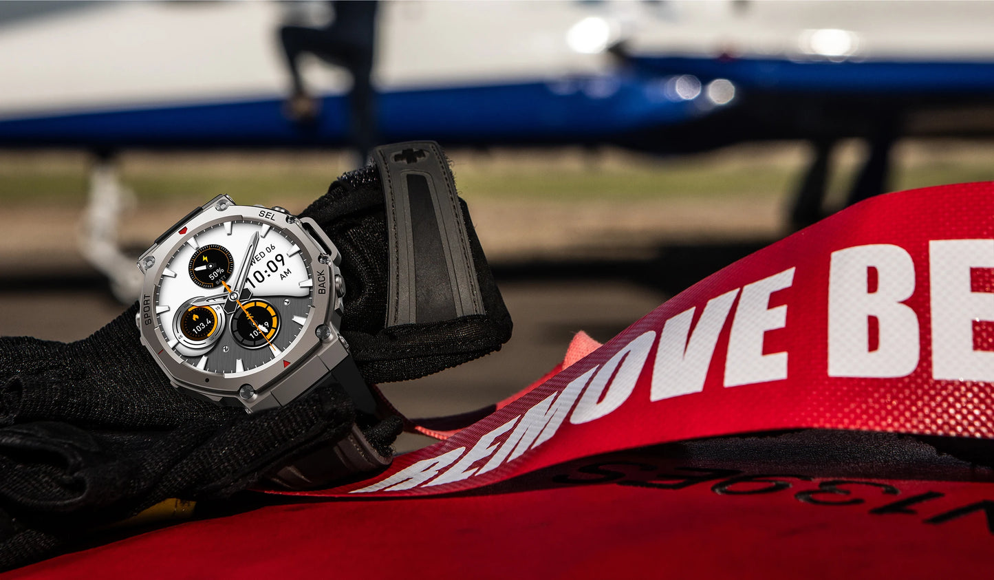 T-Rex 3 Military Grade 500mAh Battery Smart Watch 10ATM Waterproof GPS Compass Altimeter Call AMOLED Men Swim Sports Smartwatch