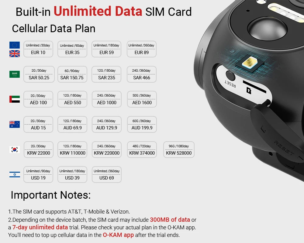 2K 5MP 4G Solar Security Camera Wireless Outdoor Color Night Vision PIR Motion Waterproof Solar/Battery Powered No WiFi Needed