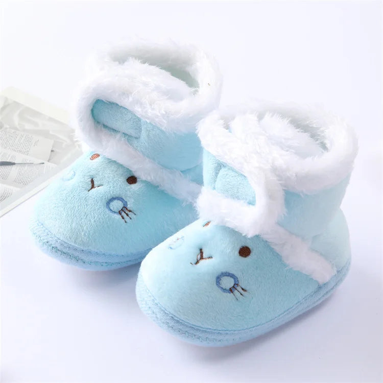 Cute Toddler Baby Shoes for Girls Boys 0-18Month First Walkers Winter Thick Warm Infant Baby Shoes Newborn Baby Girl Boy Shoes