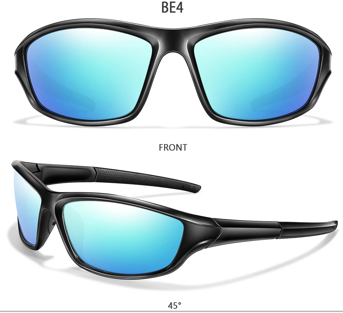 Men and Women Polarized Fishing Sunglasses Outdoor Sports Cycling Driving Hiking Eyewear Camping Travel Transparent Frame UV400