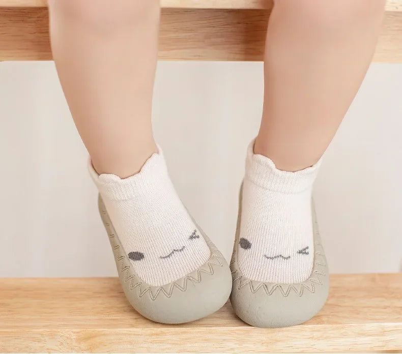 Baby Shoes Kids Soft Rubber Sole First Walkers Children Sock Shoes Non-slip Floor Socks Toddler Sock Shoes 0-4Y Boy Girl Booties