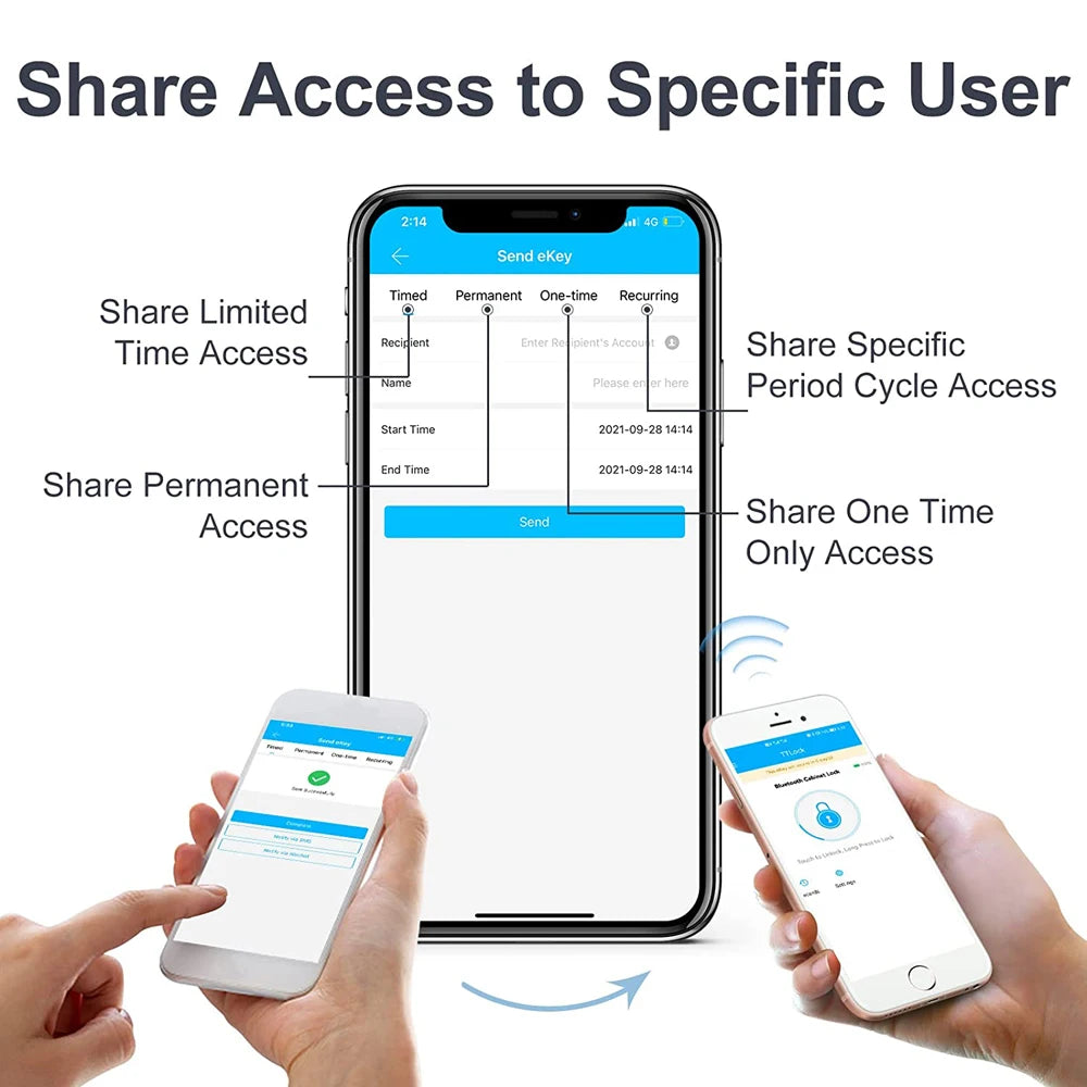 Smart Home Drawer Electronic Lock Hidden DIY Wooden Cabinet Smart Door Lock IC Card Sensor TTLOCK APP Unlock Security Protection