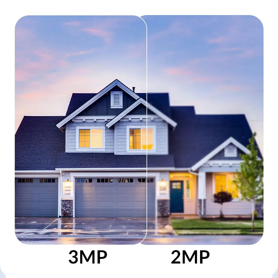 Solar Powered WiFi Security Camera Outdoor 3MP HD with Color Night Vision Two Way Audio Motion Detection & Pan - Tilt Control