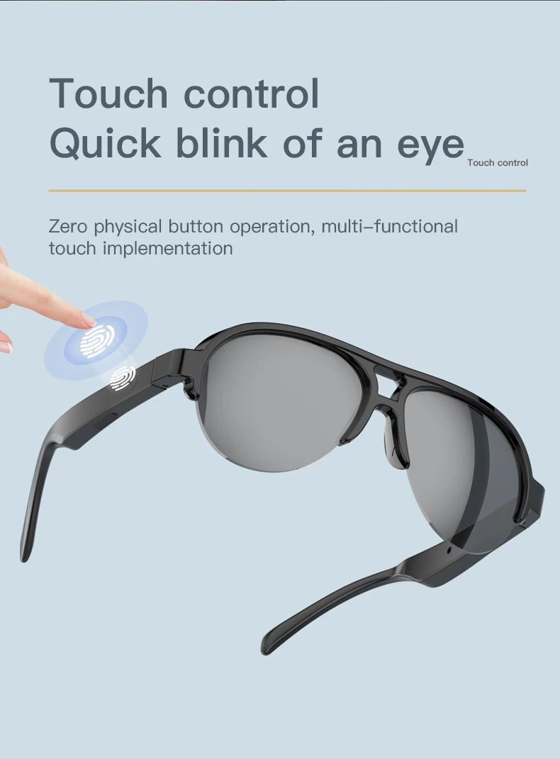 Smart F08 Sunglasses Glasses Bluetooth5.3 Outdoor Sports Headphones Waterproof Anti-UV Headset For Men Women