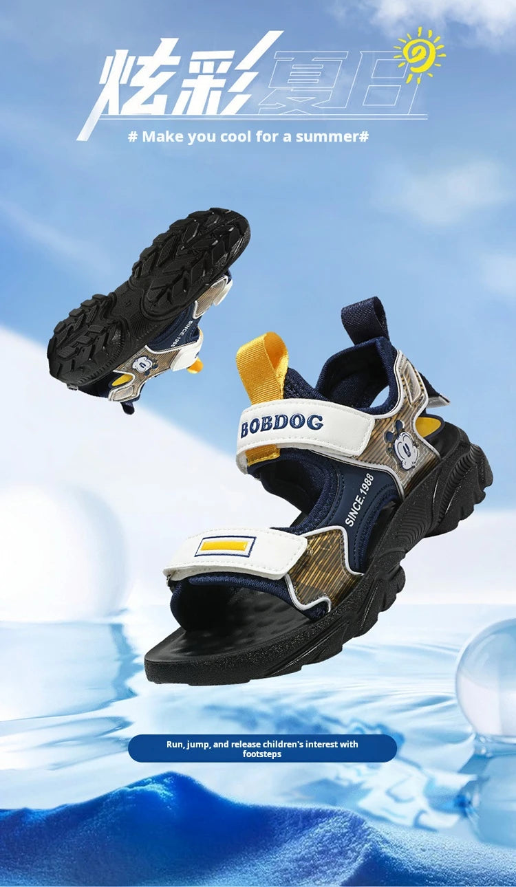 Kids Summer Shoes Fashion Big Boys Beach Sandals Children Casual Sports Sandals Color Matching Anti-skid Classic Size 28-40