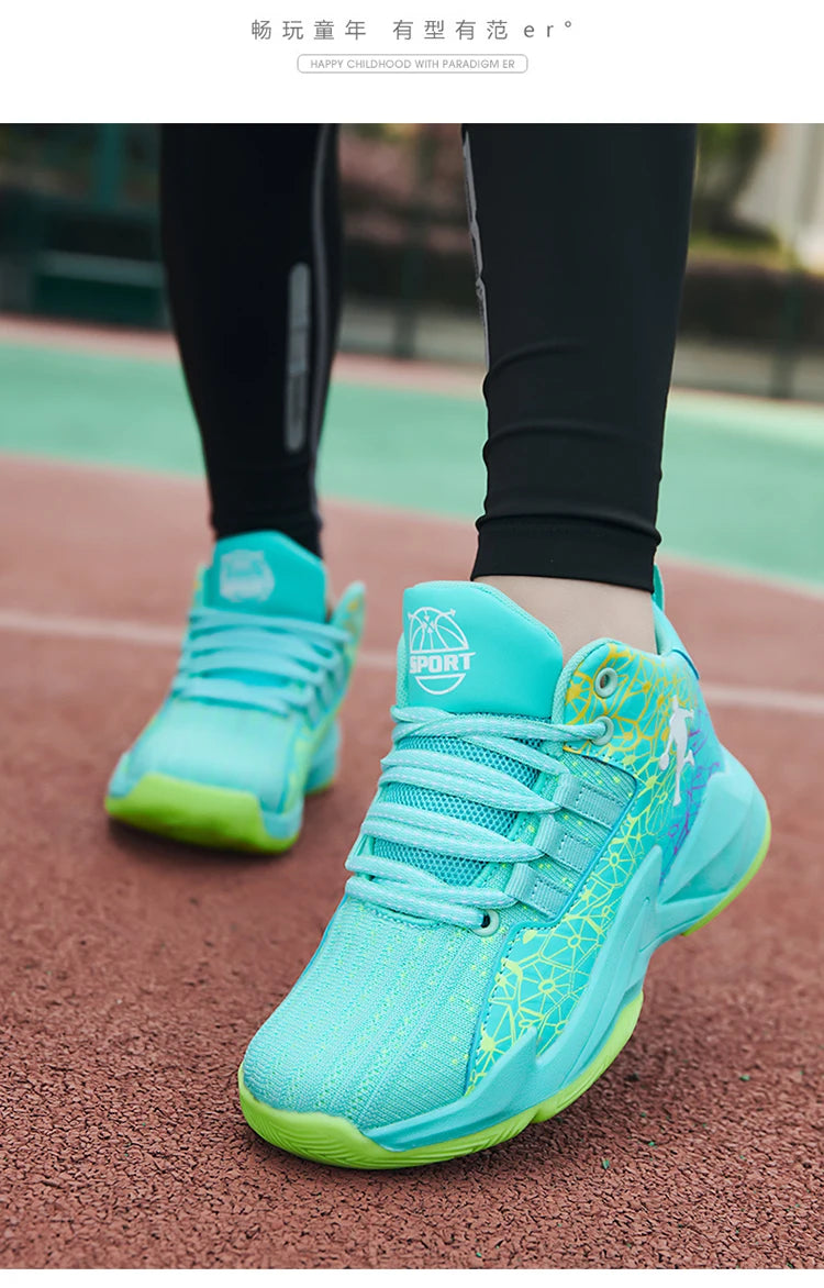 2025 Kids Sneakers Boys Basketball Shoes Children's Casual Shoes Outdoor Training Running Sneakers Child Non-slip Comfortable 8