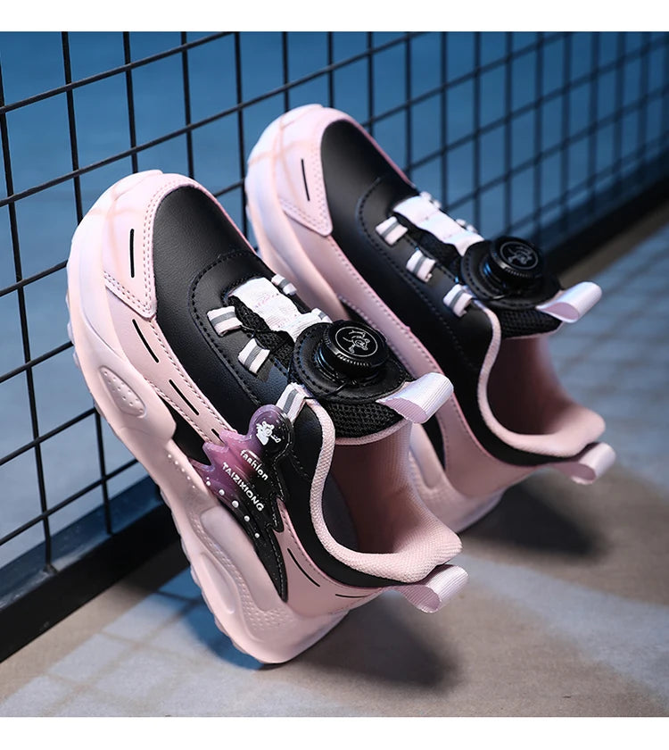 Fashion Children Shoes Boy Sneaker Non-slip School Casual Walking Shoes Leather Tennis Sport Shoes for Kids Girls 5 To 16 Years