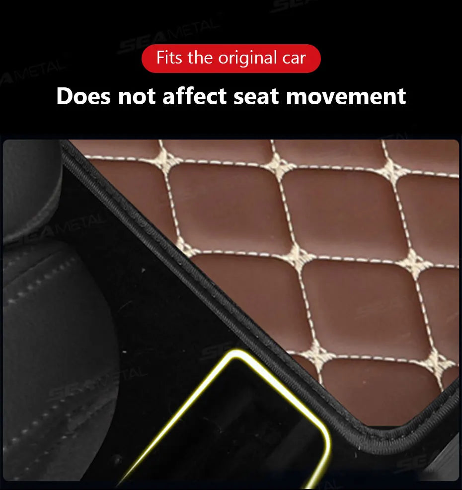 SEAMETAL 4Pcs Car Floor Mat Full Set Universal Non-Slip Auto Carpet Waterproof All-Weather Car Mat Anti Scratch Cargo Liner