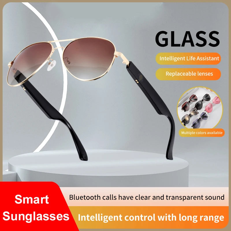 Smart Sunglasses Bluetooth glasses,Wireless HD UV Protective Lens Eyewear Waterproof Speaker,listen to songs, talk sunglasses