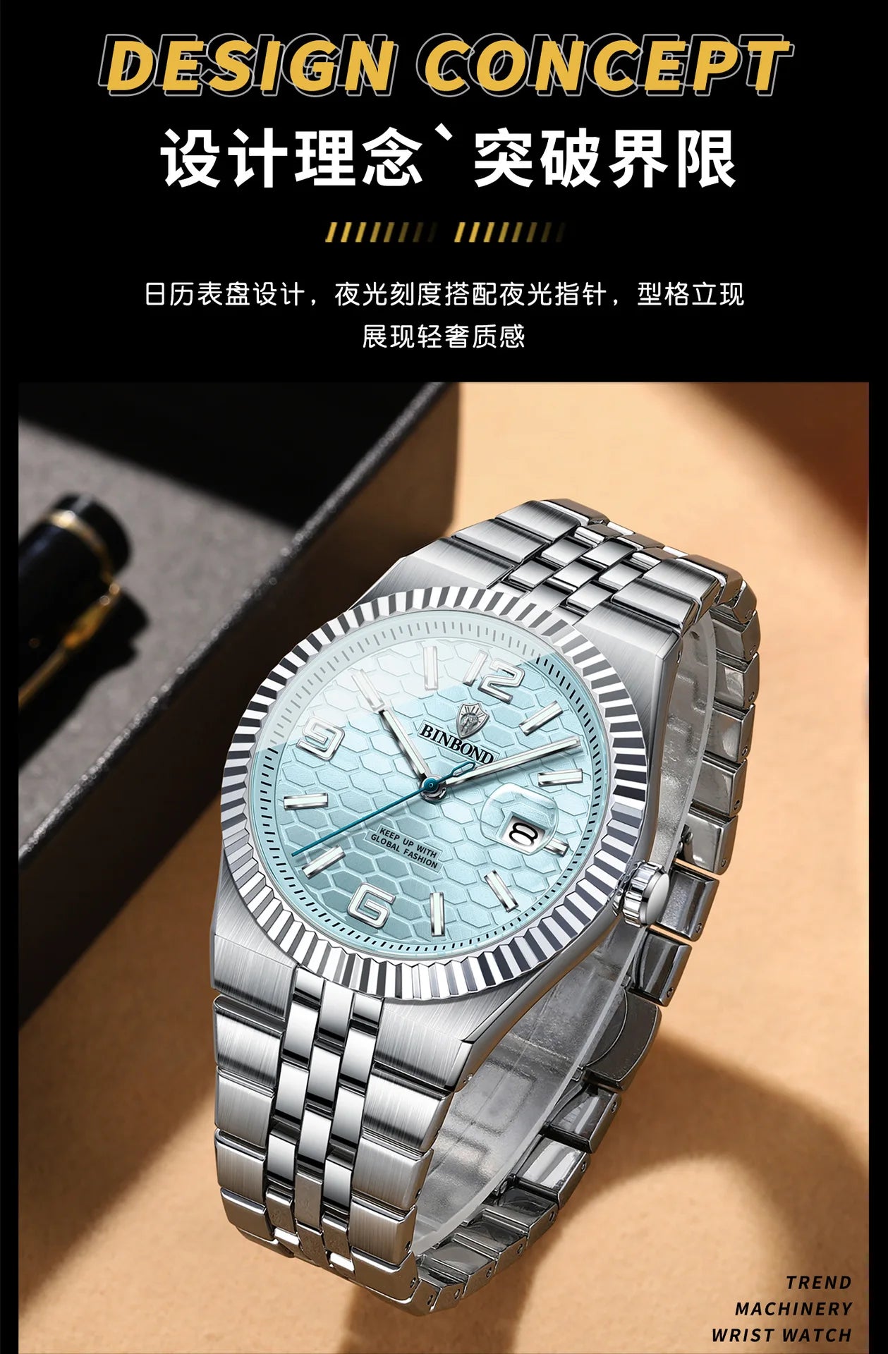 AL-144Authentic high-end men's 2025 new men's concept large dial men's watch Luxury gift men's wristwatch