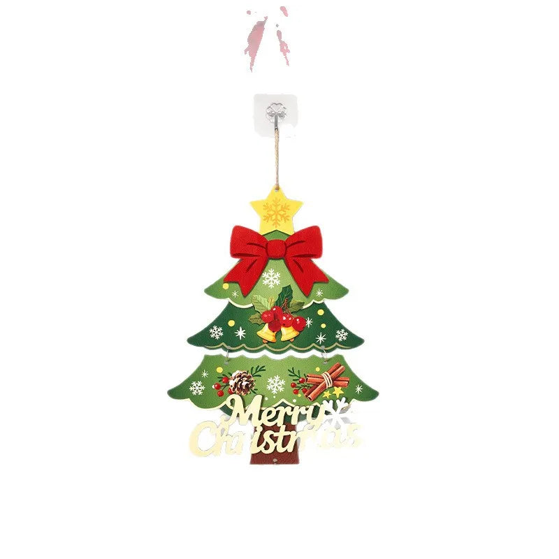 Christmas decorations, small ornaments, scene atmosphere decoration, Christmas tree hanging decorations, bedroom door ornaments