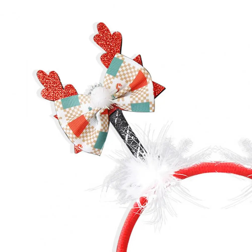 Christmas Headbands Snowman Reindeer Antler Headband Santa Hat Antlers Hair Hoop Plastic Festive Holiday Headbands