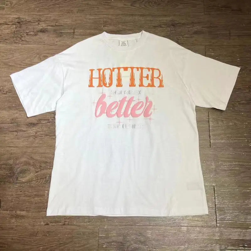 Summer Style Luxury VT Colorful Logo Printed Women Men T shirts tees Oversized Men Casual Cotton T shirt