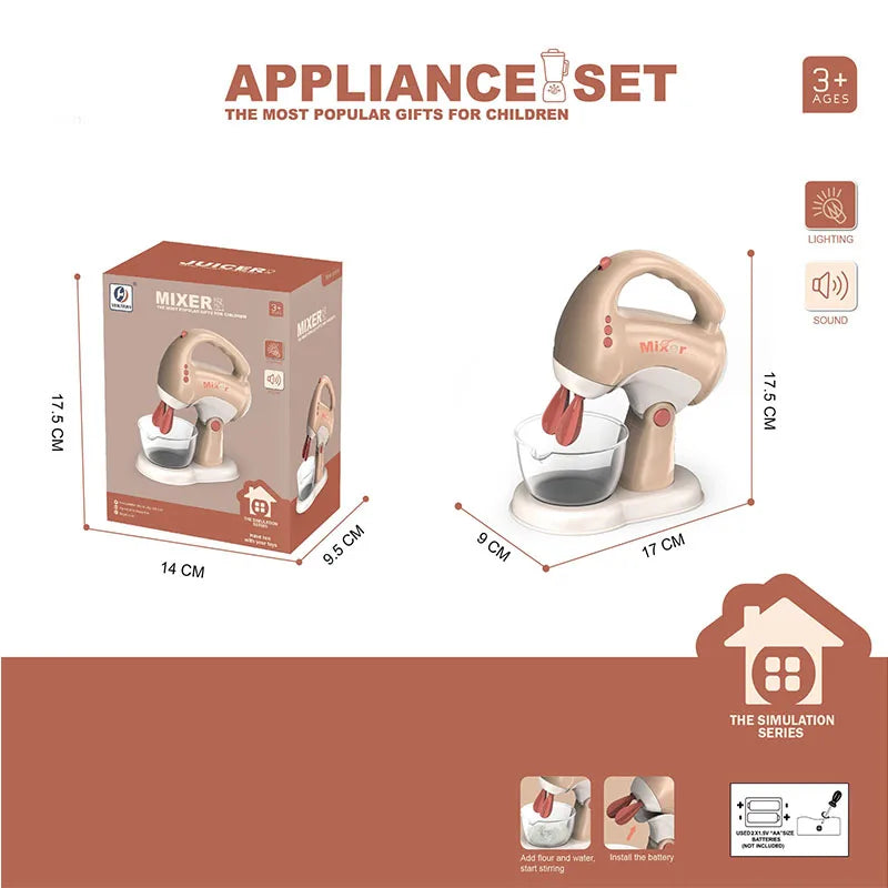 Kids Kitchen Toy Set Mini Simulation Household Appliances Toys for Children Pretend Play House Interactive Toys for Girls Boys