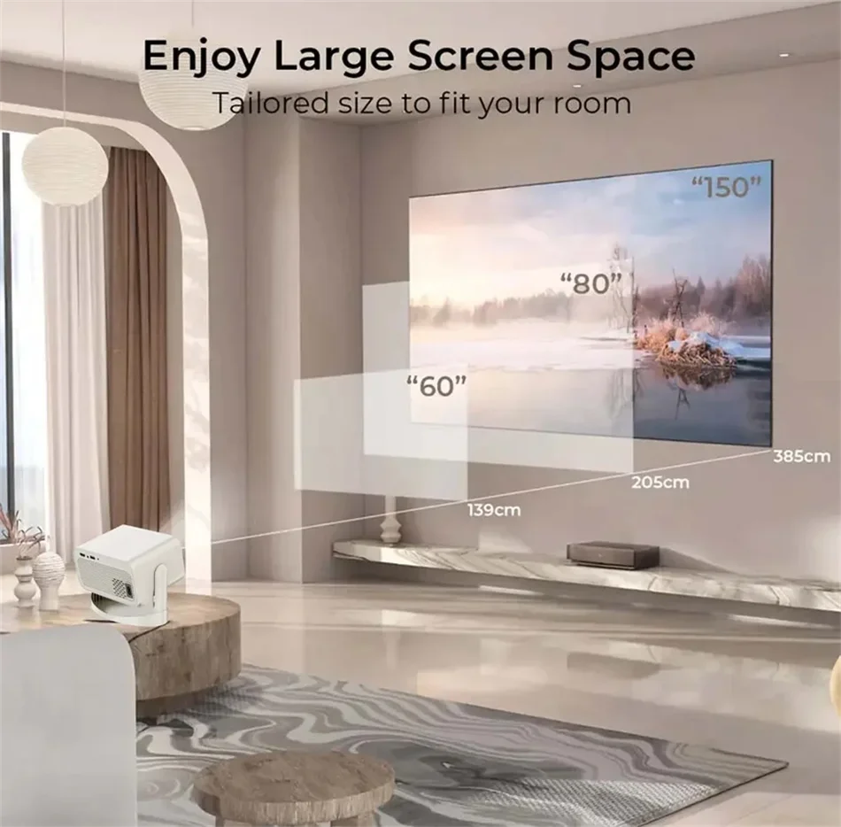 Portable Projector 4K 900ANSI  home theater Beam Projectors