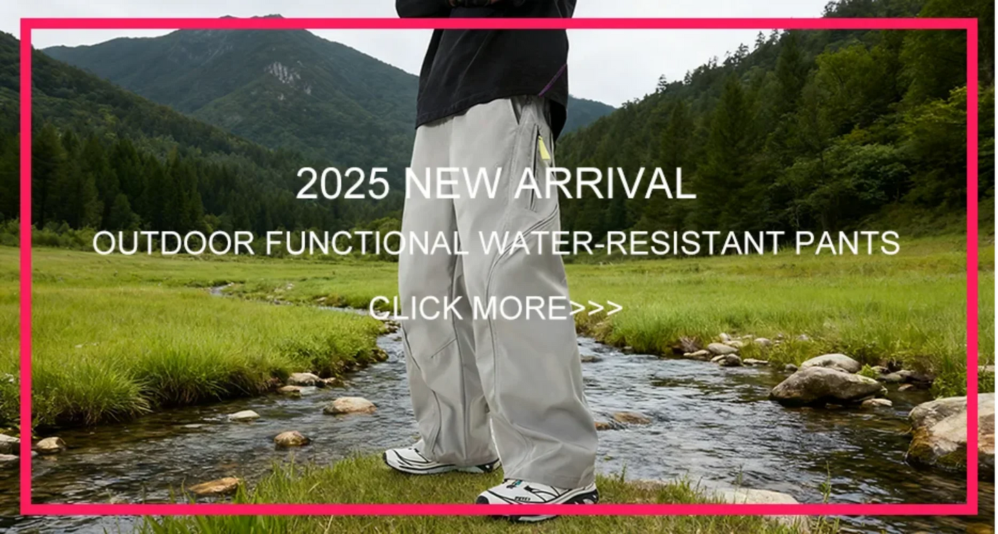 TFETTERS Autumn New Zipper Pocket Men Pants Drawstring Elastic Waist Pants Men Fashion Stitching Design Trouser for Men Clothes