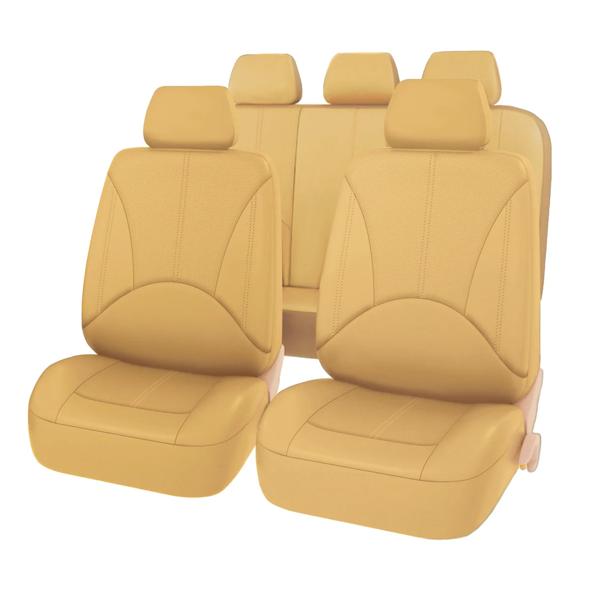 Car Seat Cover Set Breathable PU Leather Vehicle Seat Cushion Full Surround Cover For Car Full Protection Pad Fit 5-Seat Auto