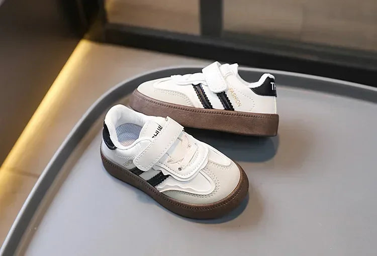Kids Sneakers Lightweight Children's Shoes Spring Autumn Non-slip Sole Casual Shoes PU Leather Upper Boys Girl Sneakers 3 Color