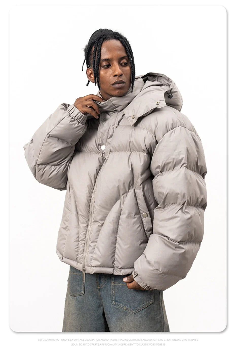 Winter Men Jackets Thicken Warm Parkas Coats Streetwear Harajuku Hip Hop Oversized Jackets Casual Loose Padded Jackets Outwear