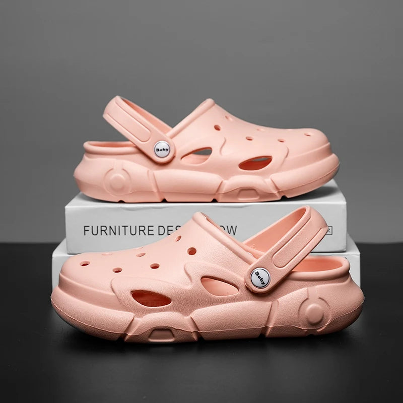 Kids Slippers Solid Soft Sandals Lightweight Comfortable Children Outdoor Garden Shoes Home Fashion Slides Orginal Summer Soft