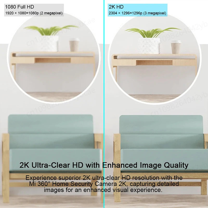 XIAOMI Home Security Intelligent Wifi Camera PTZ 2K,Color Night Vision,Two‑Way Audio,AI Human Face Detection,Chinese Version