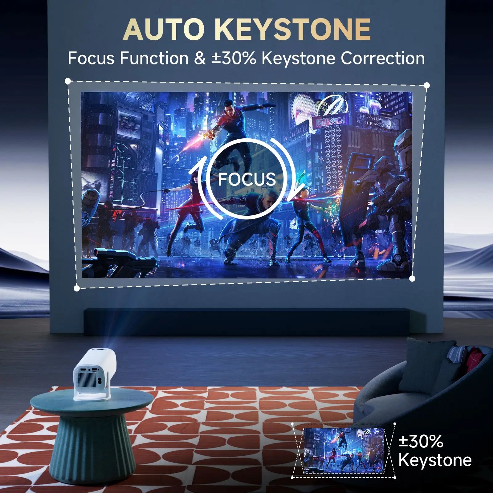 P30PRO Android 14 Smart Mini Projector