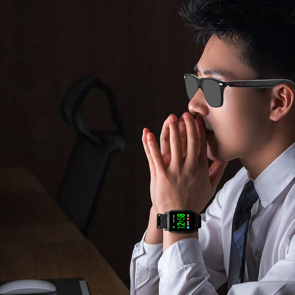 Smart Glasses AI Voice Assistant Camera Glasses Remote Shooting Outdoor Sport Glasses with Camera Open Ear Sound Mic & Speakers