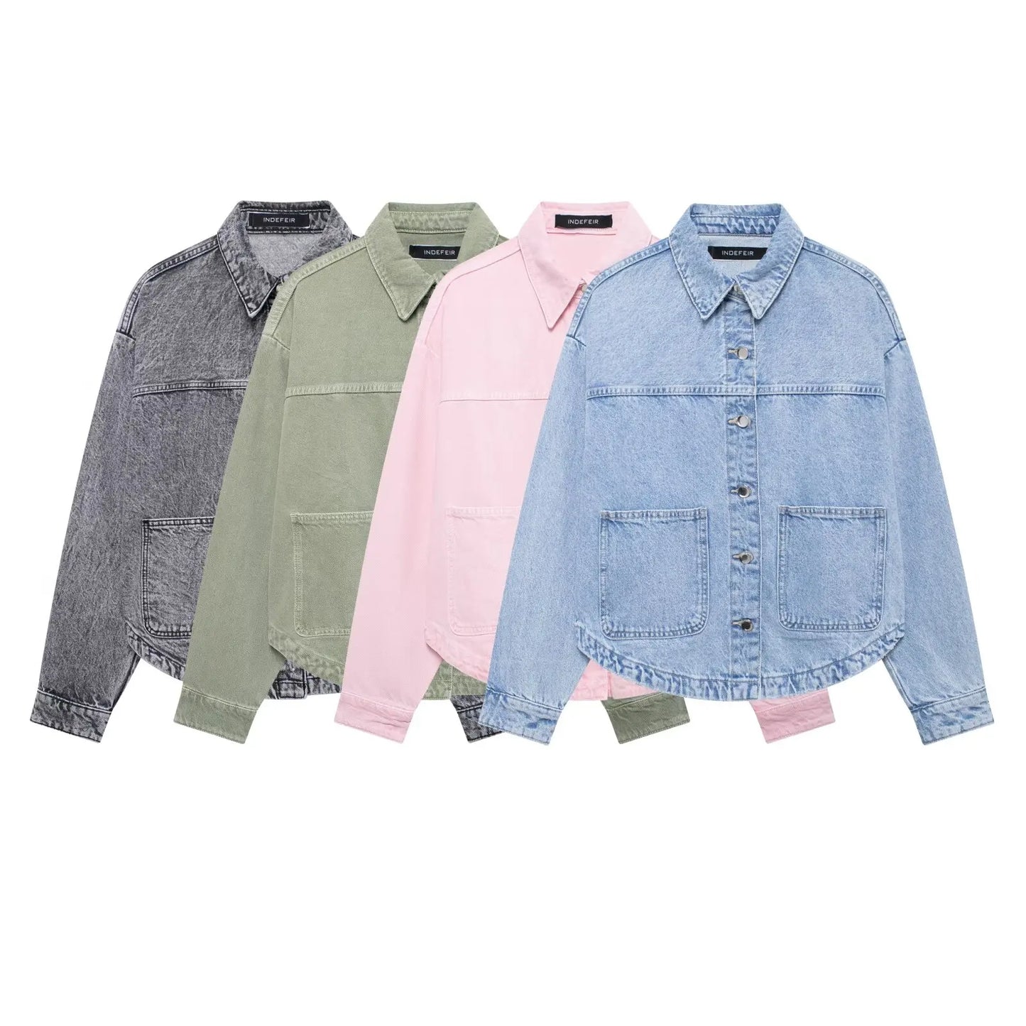 Denim Jackets Women Summer 2024 Elegant and Pretty Women's Coats Ladies Fashion Urban Coats Y2k Solid Lady Jackets
