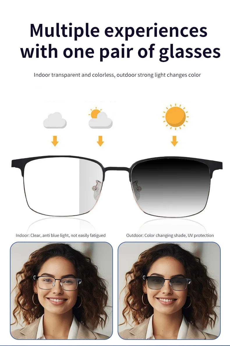 GS06 Upgrade Smart Glasses With Camera Video Recording AI Photo Recognition Bluetooth Call Translation Voice Assistant Glasses